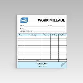 Mini Daily Work Mileage Log Sheet Notepad Anteckningsblock