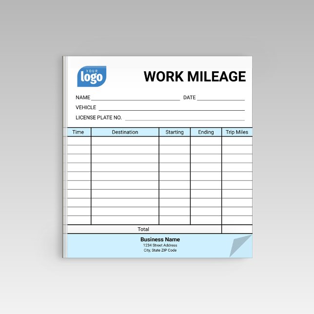 Mini Daily Work Mileage Log Sheet Notepad Anteckningsblock (Skapare uppladdad)