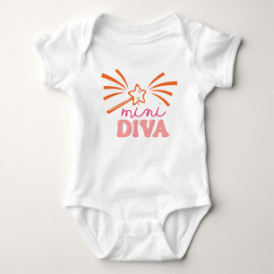 Mini Diva Cute Flicka Typography T Shirt