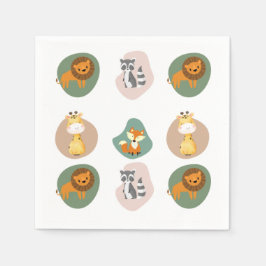 Mini-djur mönster pappersservett