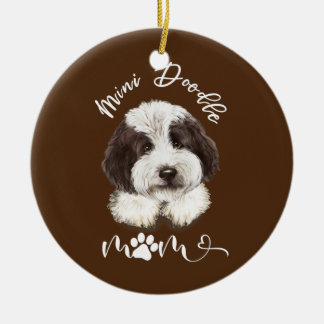 Mini Doodle Mamma Mors dag Goldendoodle Mamma Julgransprydnad Keramik