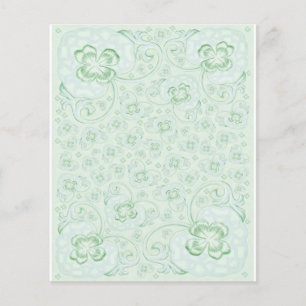 Mini Doublesided papper Pastel turkos blommigt