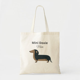 Mini Doxie Mamma Tote Miniatyr Hund Gåva Tygkasse