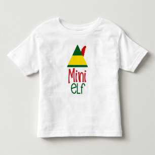 Mini Elf Baby Kids Jul Högtid Familje Nöje T Shirt