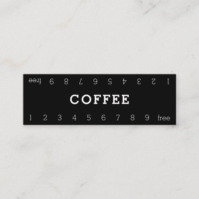 Mini-enkelt Dubbla Slagit kort för kaffekort (Framsida)