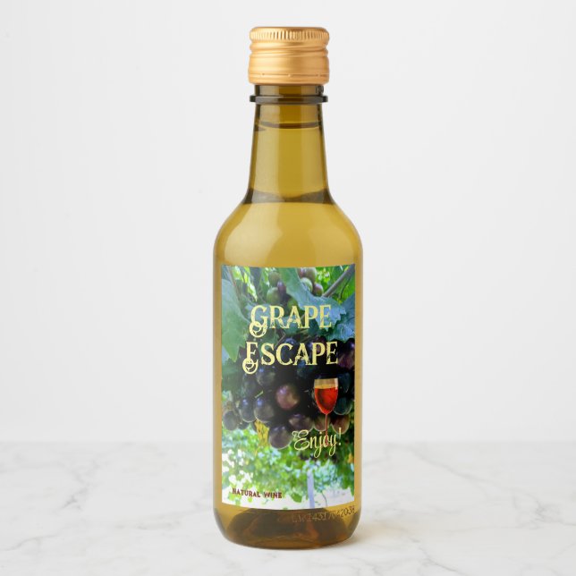 Mini Enticing Natural Vin Graps Vinetikett (Framsida)