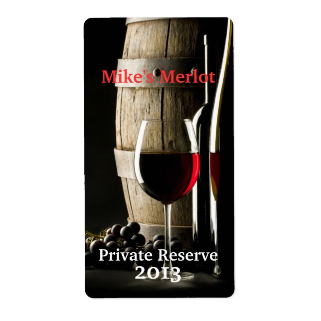 Mini-etiketter för snyggt Hemmade Vin Fraktsedel (Framsidan)