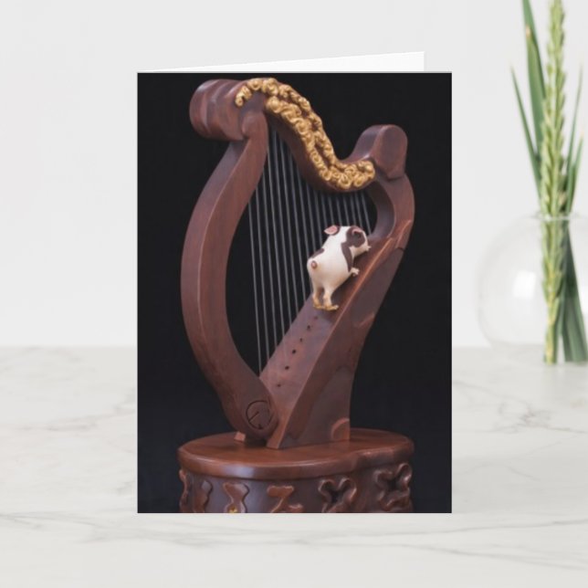 Mini Explorer Harp Greeting Card Kort (Framsida)