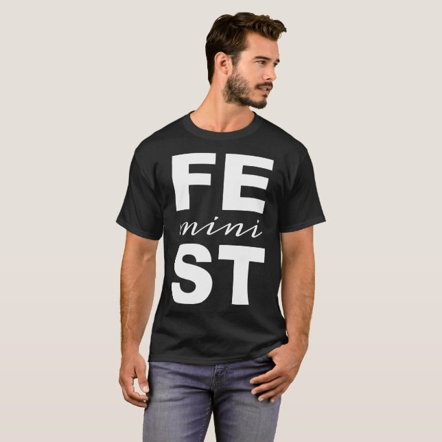 mini- feminist tee shirt (Hel framsida)
