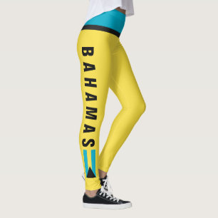 Mini- flagga för Bahamas damasker Leggings