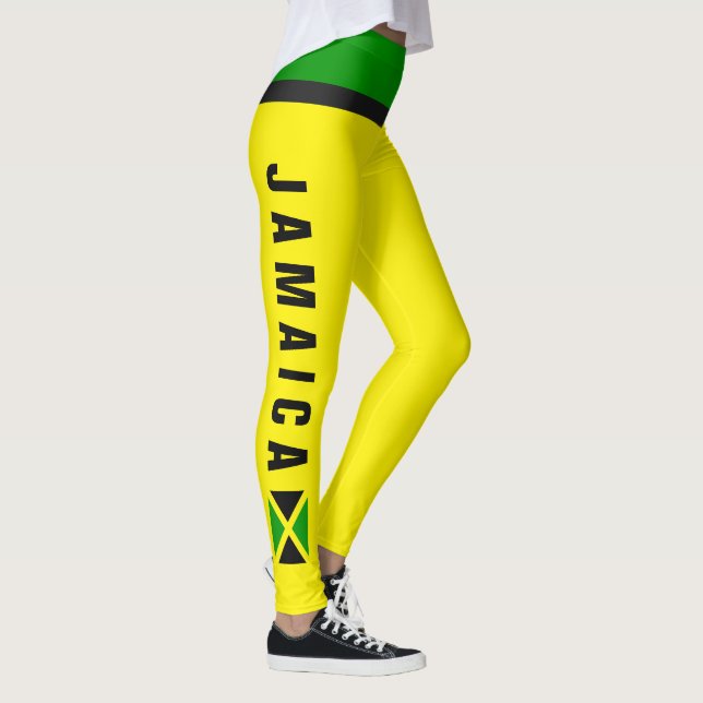 Mini- flagga för Jamaica damasker | Leggings (Höger)