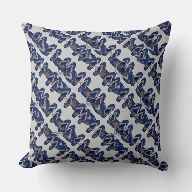 Mini Flinflip flops (blått/grått) Kudde (Framsida)