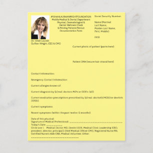 Mini Form for: Med., Derm., Dental, Missing Person Inbjudan Vykort