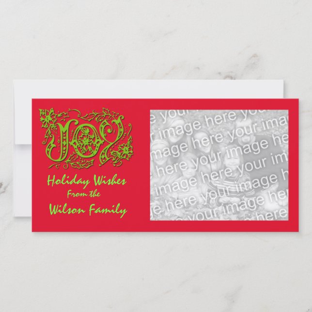 Mini-fotokort för Ge Helgdag Julkort (Framsida)