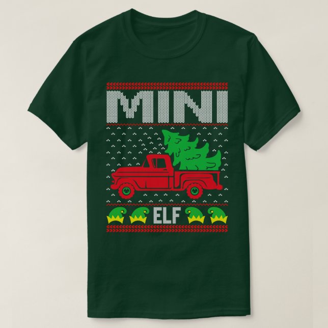 Mini ful christmas sweater t shirt (Design framsida)