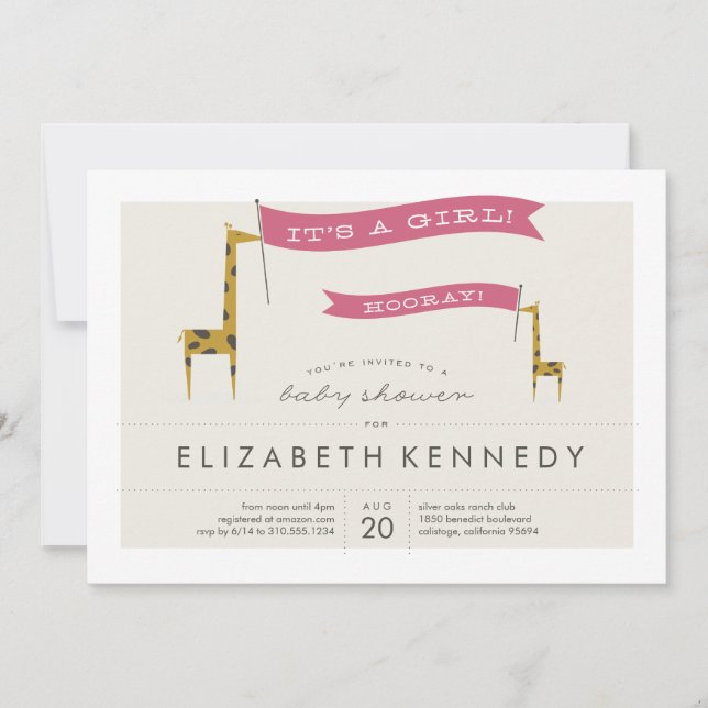 Mini Giraffes Inbjudningar (Framsida)