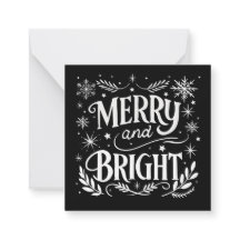 Mini Glad och strålande svart och vit jul