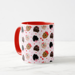 Mini Goldendoodle Hundar Valentines day Mugg