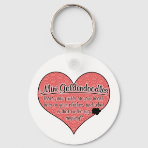 Mini Goldendoodle Tass avtryck Dog Humor Nyckelring