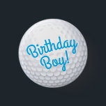 Mini Golf Bollar Birthday Boy Party Kids Blue Knapp<br><div class="desc">Fira ditt lilla golfälskande barns födelsedag med den här söta golfdesignen bollar i blått! Enkel och perfekt för sport och golf älskare!</div>