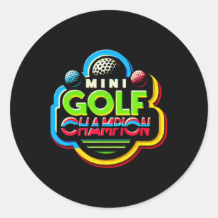 Mini Golf Champion - Runt Klistermärke