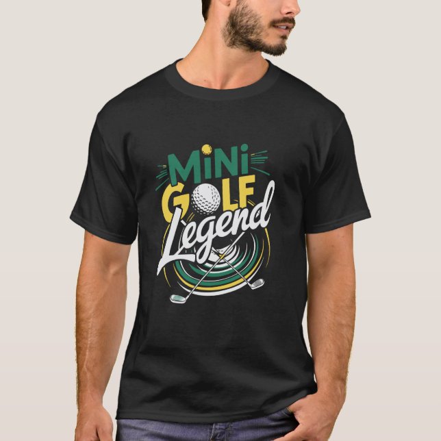 Mini Golf Legend Entusiast Rolig Stil T Shirt (Framsida)