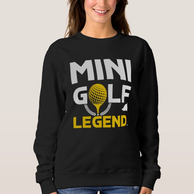 Mini Golf Legend Golfer Golfing Putter Swing Hål T Shirt (Framsida)