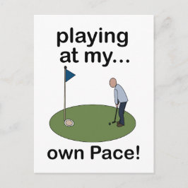 Mini Golf Minigolf Playing At My Own Pace Golfer Vykort