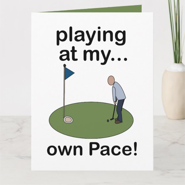 Mini Golf Minigolf Spelar i min egen takt Golfare Kort (Framsida)