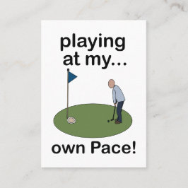 Mini Golf Minigolf Spelar i min egen takt Golfare Visitkort