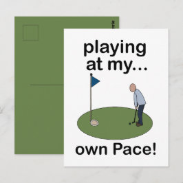 Mini Golf Minigolf Spelar i Min Takt Golfare Vykort