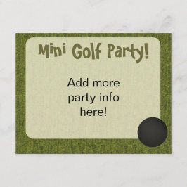 Mini Golf Stil Hål i ett Inbjudan