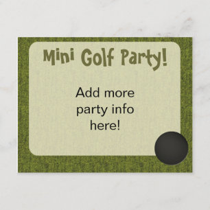 Mini Golf Stil Hål i ett Inbjudan