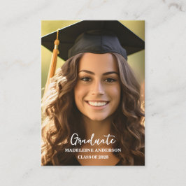 Mini Graduation Photo QR Code Website Tilläggskort