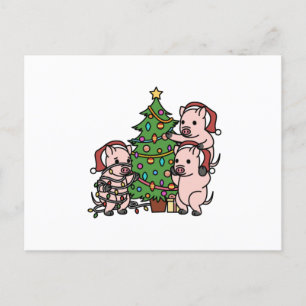 Mini Gris Julgran Vykort