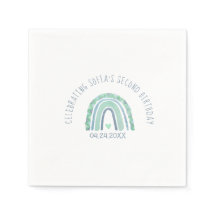 Mini-grönt och blåfärgad tonerboho-regnbåge pappra