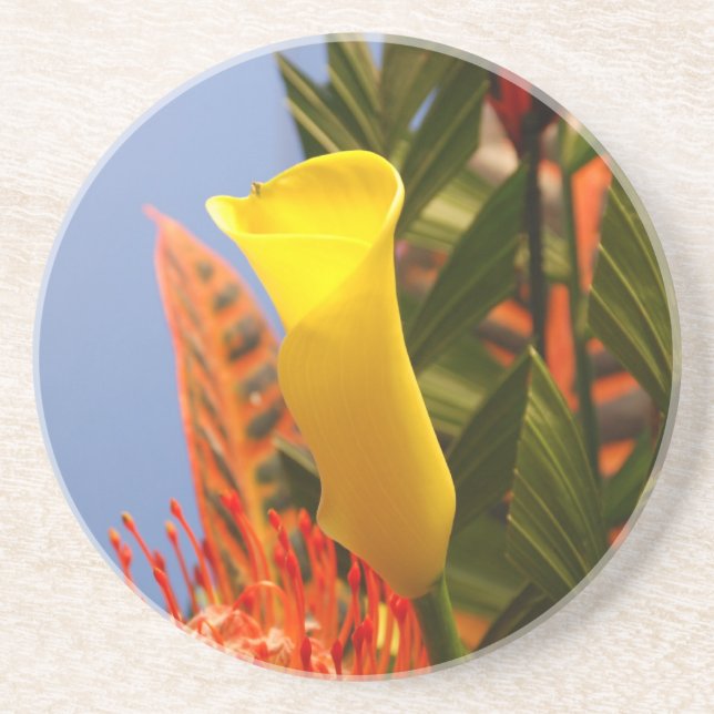mini gult calla lily underlägg (Framsidan)