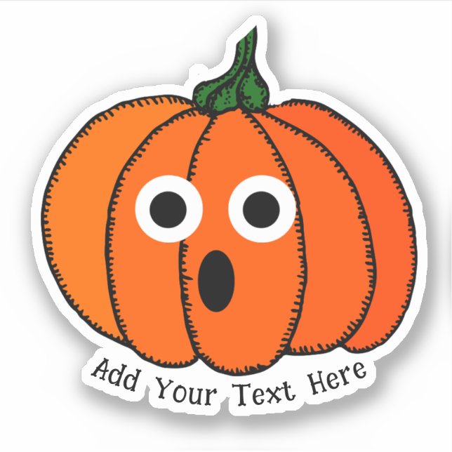 Mini Halloween-pumpa Klistermärken (Framsida)