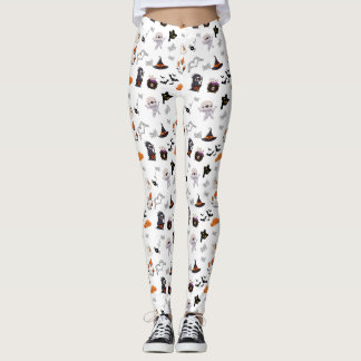 Mini Halloween-teckenbindningar Leggings