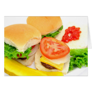 Mini Hamburgers Hälsningskort