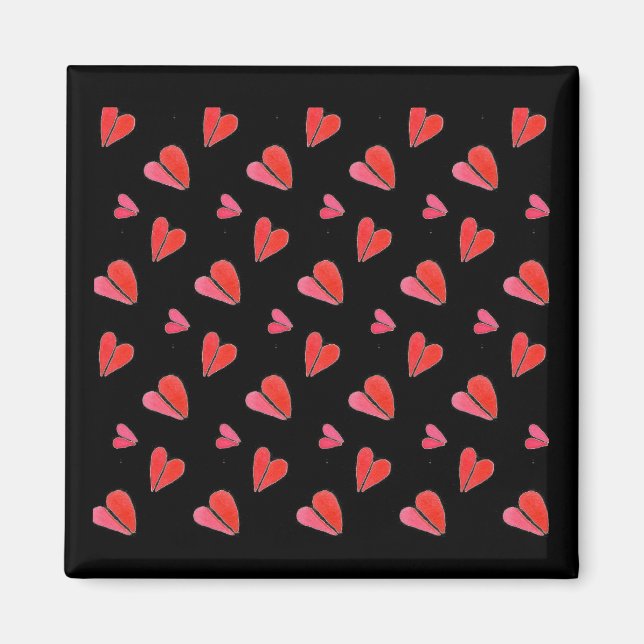 MINI HEARTS II Square Magnet (Framsidan)