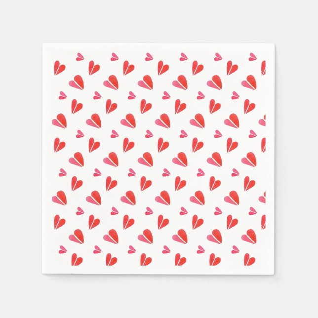MINI HEARTS Standard Cocktail Papper Napkins Pappersservett (Framsidan)
