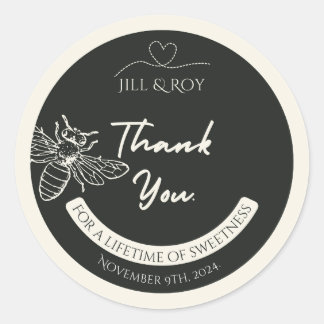 Mini honung burklocksetiketter runt klistermärke