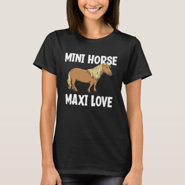 Mini Horse Maxi Kärlek Miniature Horse T Shirt (Framsida)