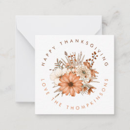 MINI Hösthösten Blommigtarna Foliage Happy thanksg Anteckningskort