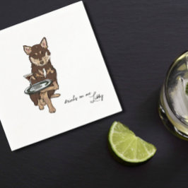 Mini Husky Bröllop Pappersservett