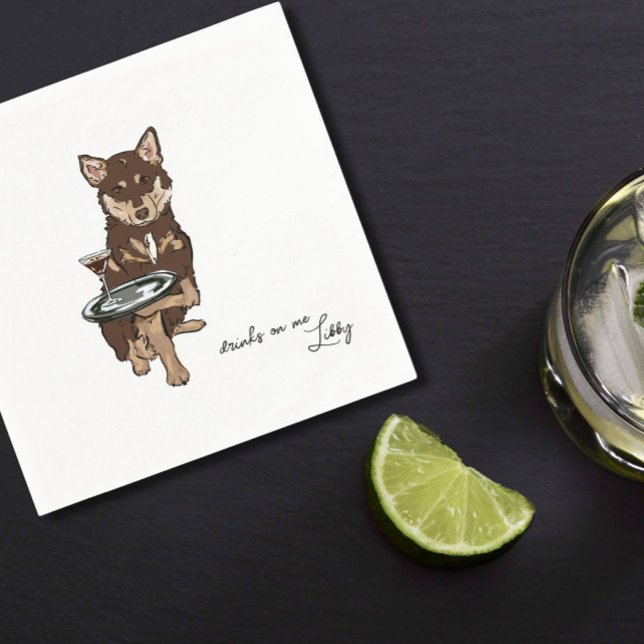 Mini Husky Bröllop Pappersservett (Skapare uppladdad)