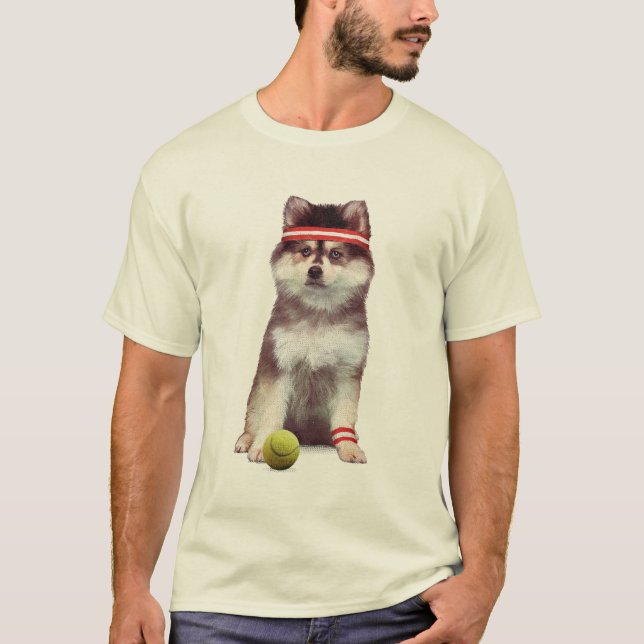 Mini-Husky Tennis Time T Shirt (Framsida)
