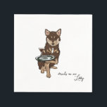 Mini Husky Wedding  Pappersservett<br><div class="desc">Mini Husky Wedding Napkins are a playful and personalized detail that brings your furry friend into the celebration in the most adorable way. Featuring a small, charming illustration of a Husky—whether in a minimalist line drawing or soft watercolor style—these napkins add a touch of personality and love to your wedding...</div>