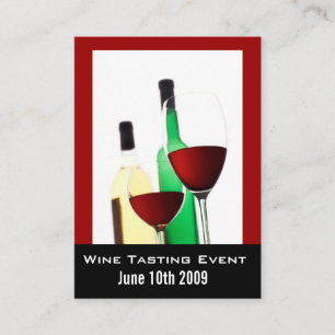 Mini Inbjudan-kort för Vin-provningshändelse Tilläggskort